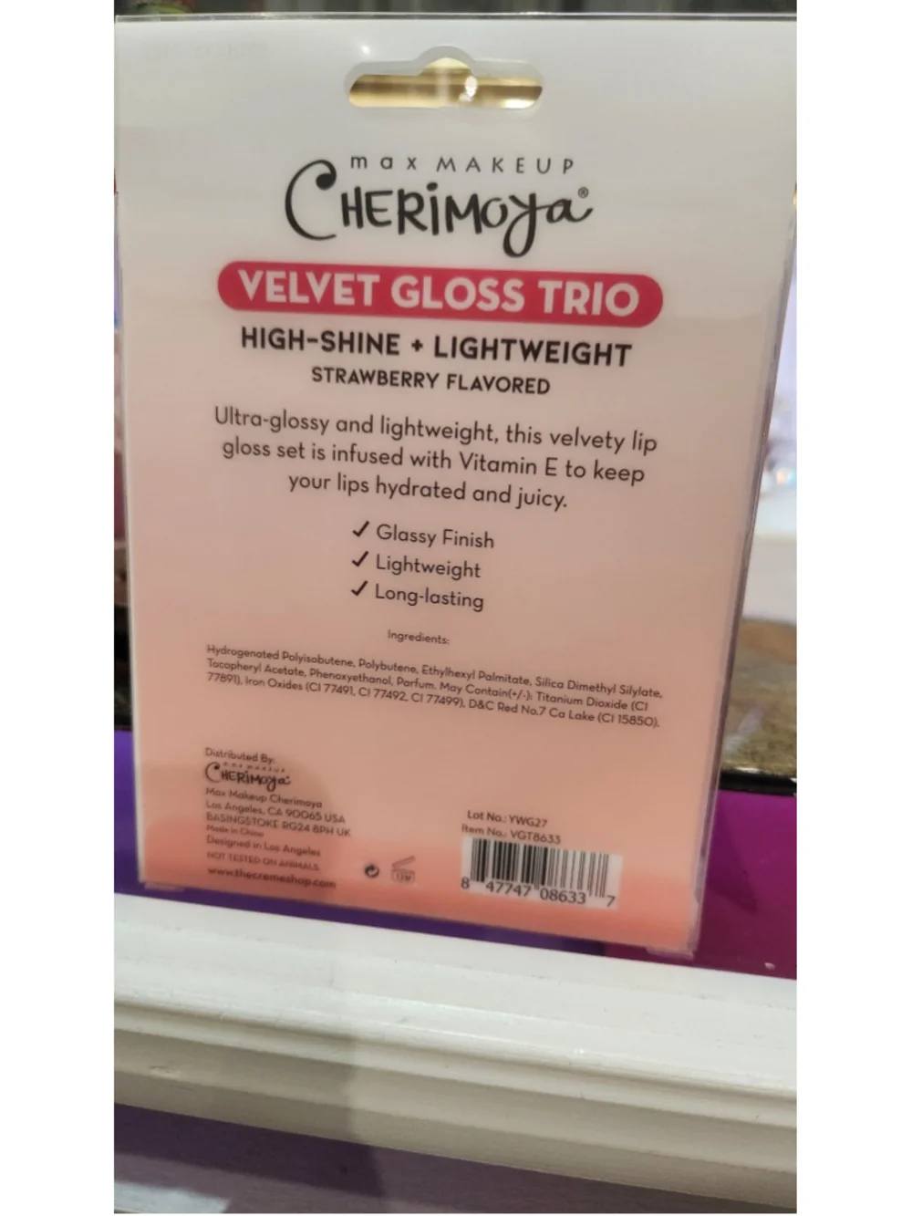 Cherimoya Velvet Lip Gloss Trio Set